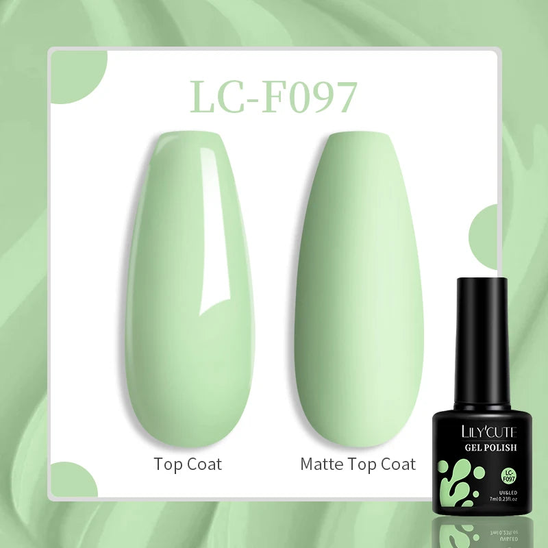 LILYCUTE 129 Colors 7ML Nail Gel Polish Set Soak Off UV LED Semi-Permanent Nail Art Varnishes