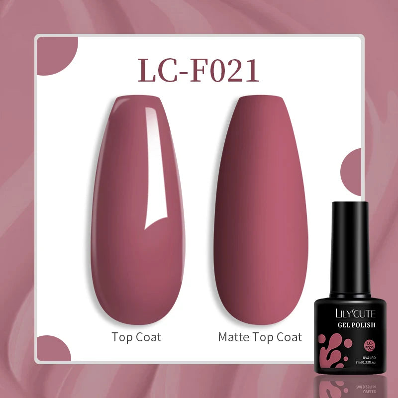 LILYCUTE 129 Colors 7ML Nail Gel Polish Set Soak Off UV LED Semi-Permanent Nail Art Varnishes