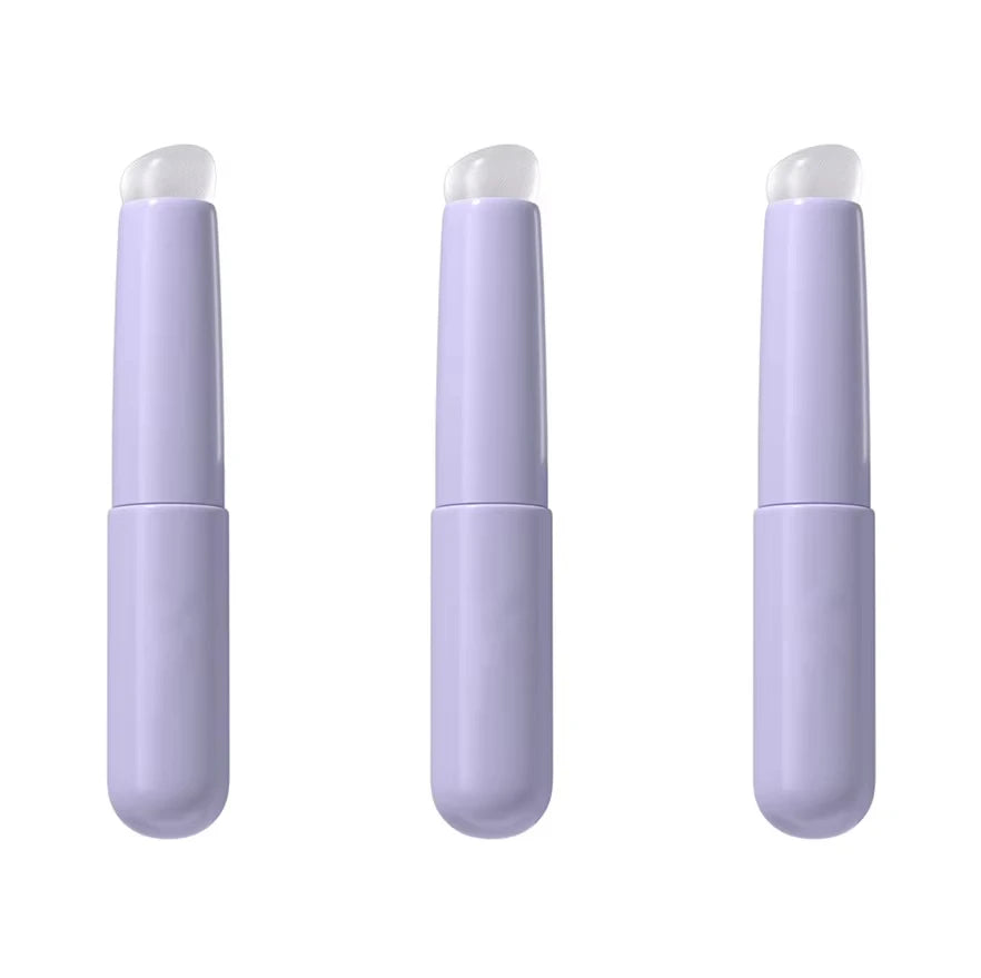 Upgraded Silicone Lip Brush with Cover – Angled Concealer Brush, Soft & Flexible for Precise Lipstick Application, Round Head, No Breakage