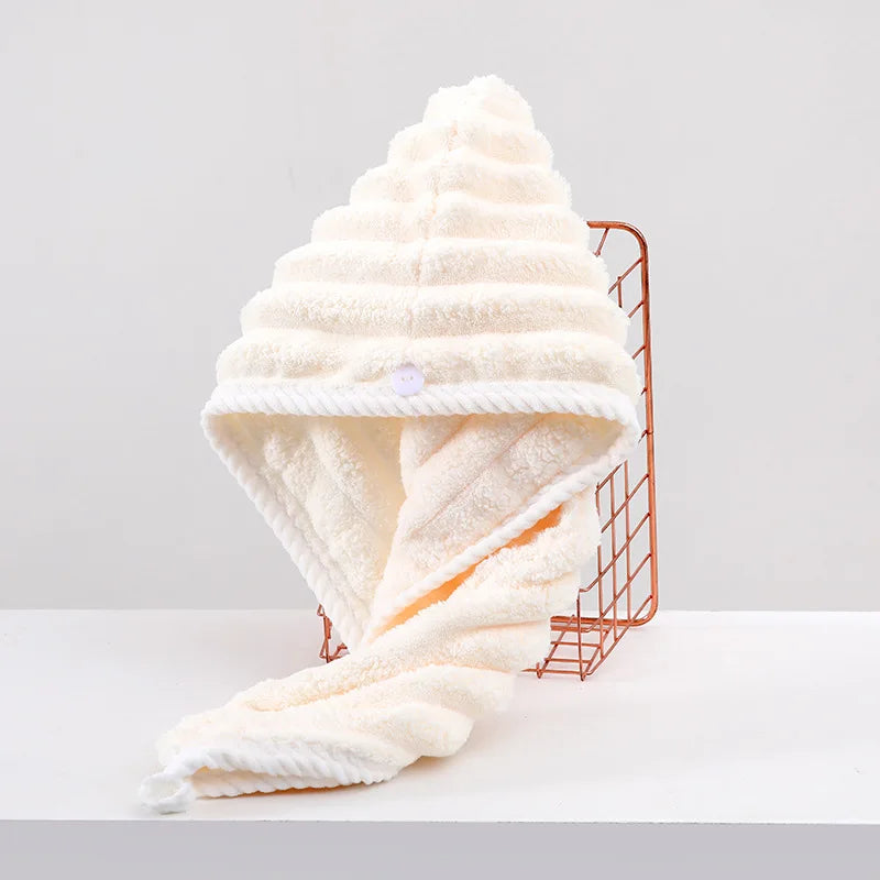 Thickened Super Absorbent Dry Hair Cap – Quick Drying Headscarf Towel for Women