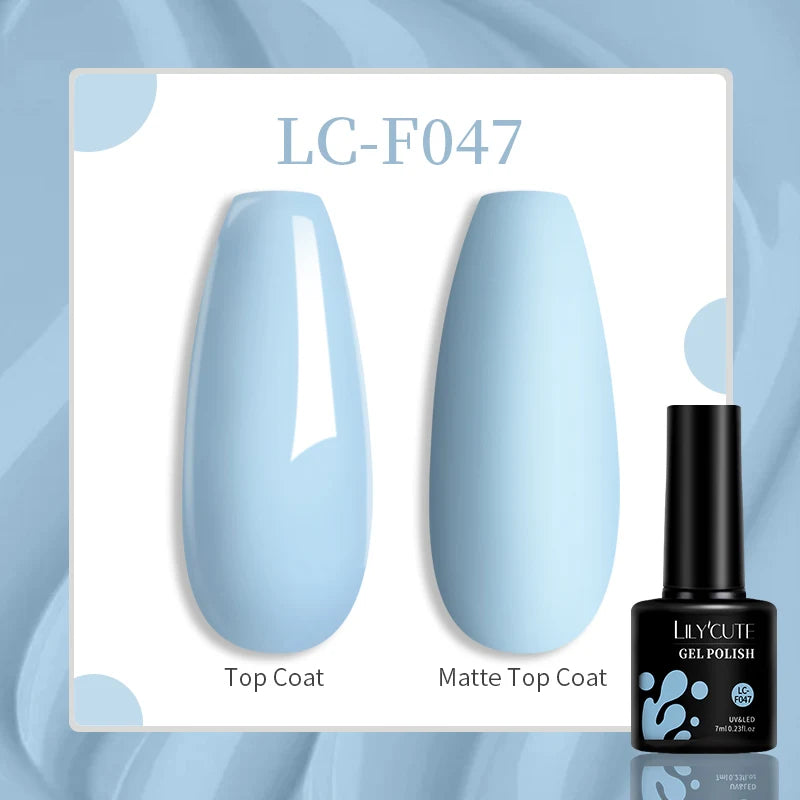 LILYCUTE 129 Colors 7ML Nail Gel Polish Set Soak Off UV LED Semi-Permanent Nail Art Varnishes