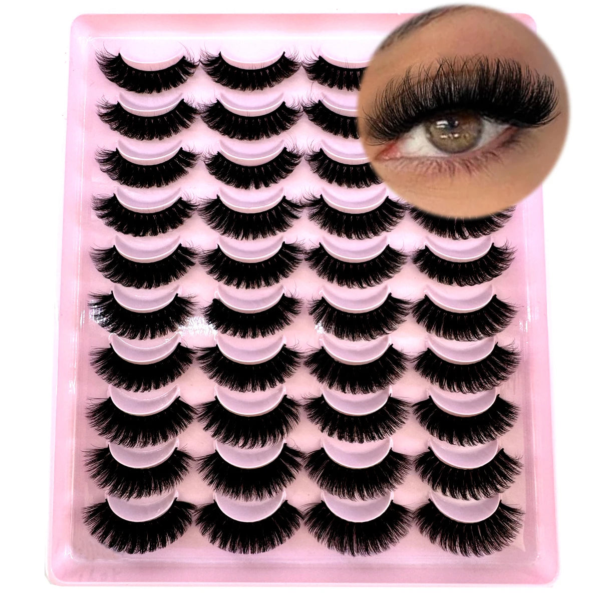 20 Pairs 3D Mink False Eyelashes