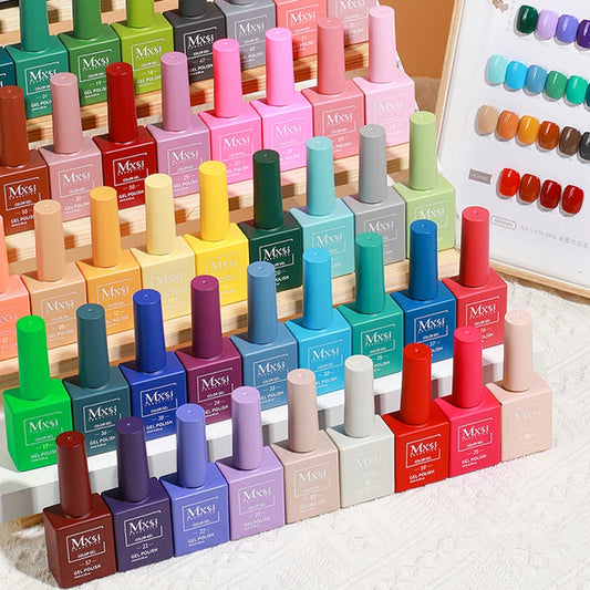 Mxsi 15ml Neon Gel Nail Polish Set - Brown, Blue, Red, Green, Nude, UV Varnish
