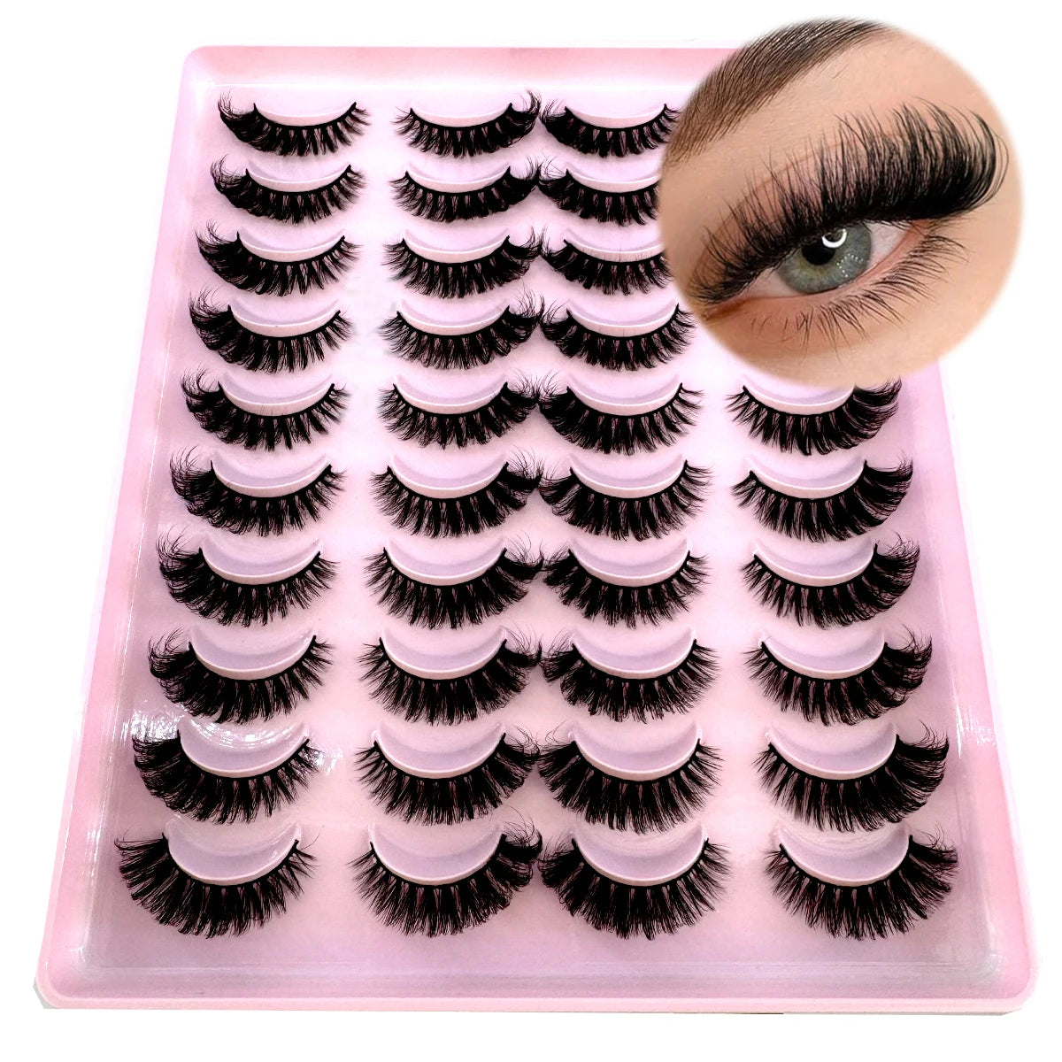 20 Pairs 3D Mink False Eyelashes