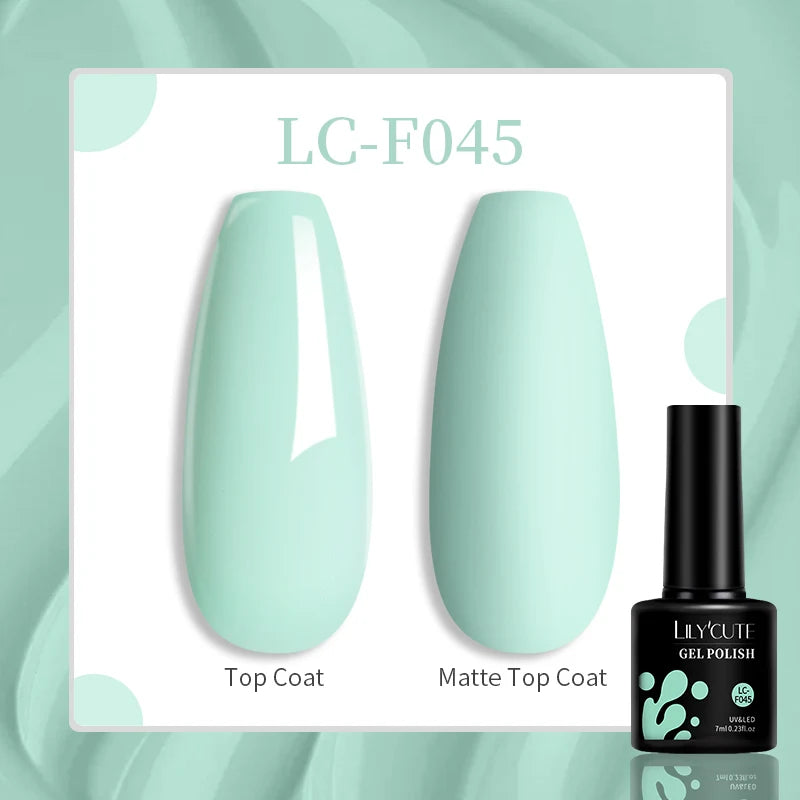 LILYCUTE 129 Colors 7ML Nail Gel Polish Set Soak Off UV LED Semi-Permanent Nail Art Varnishes