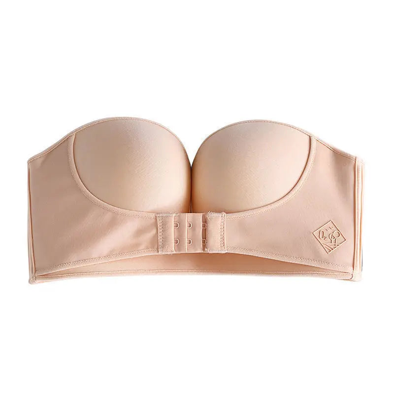 Front Closure Strapless Push-Up Bra for Women – Sexy, Invisible Wireless Bralette