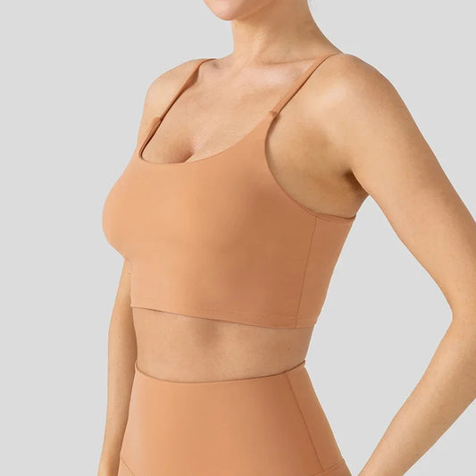 Tight-Fit Sports Bra for Women – Elastic, Removable Chest Cushion, Ideal for Gym & Yoga