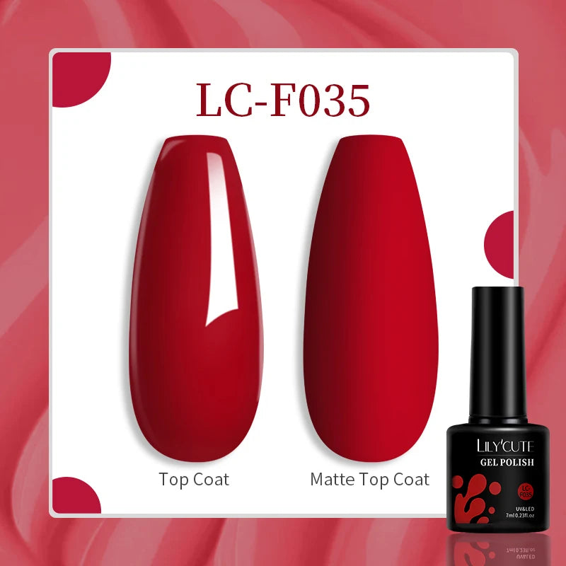 LILYCUTE 129 Colors 7ML Nail Gel Polish Set Soak Off UV LED Semi-Permanent Nail Art Varnishes