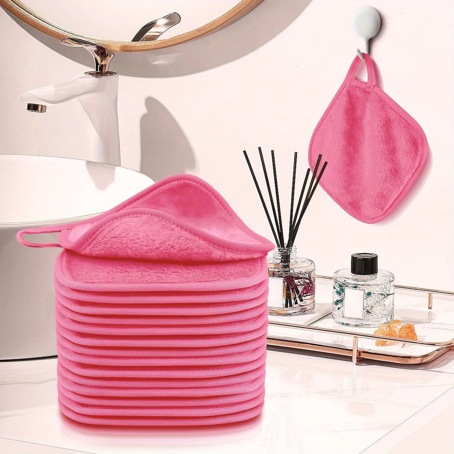 12PCS Reusable Microfiber Makeup Remover Cloths