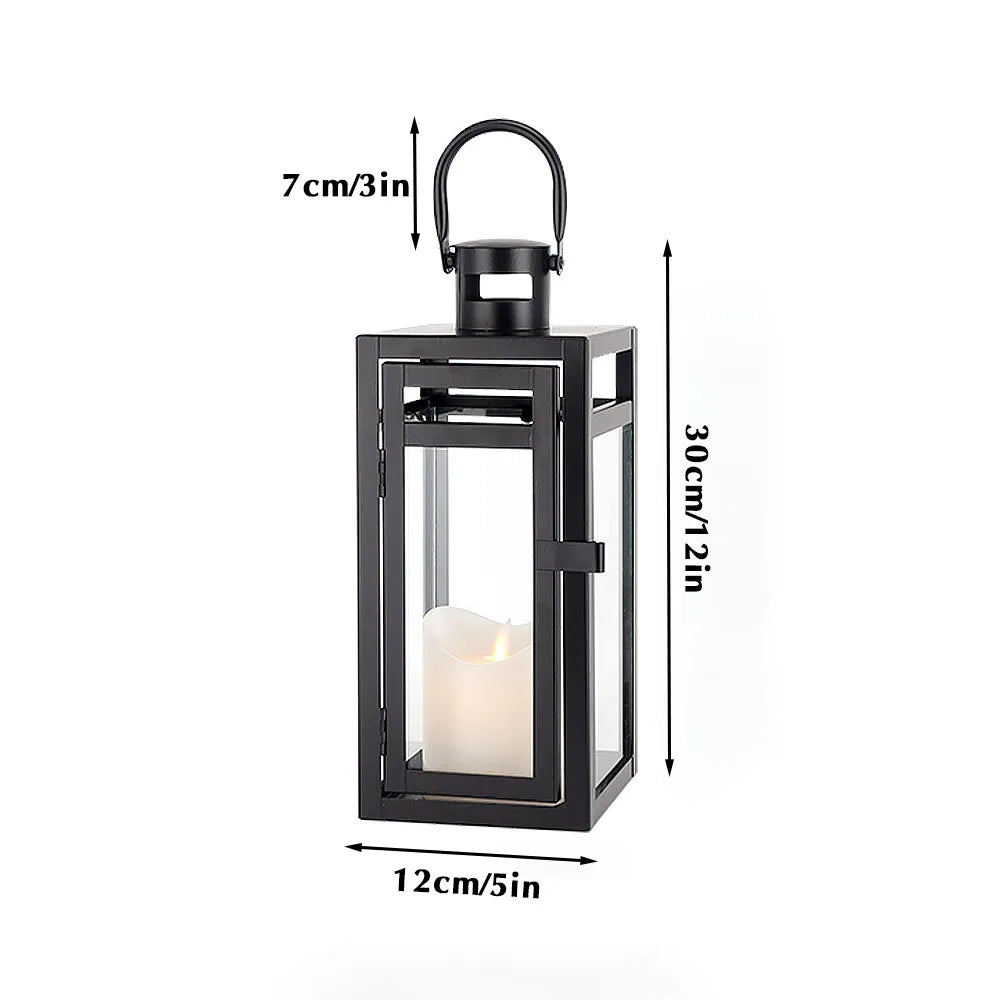 Stainless Steel Rose Gold Candle Holder Lantern