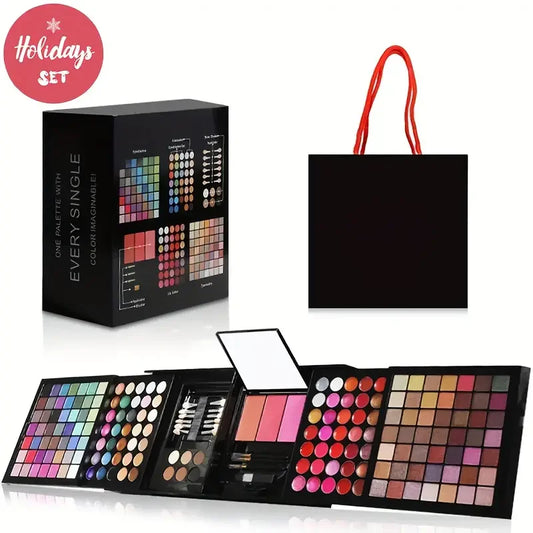177-Piece Makeup Set – Eyeshadow Palette, Blush, Lip Gloss, Concealer & More – All-in-One Women’s Makeup Kit with Mirror