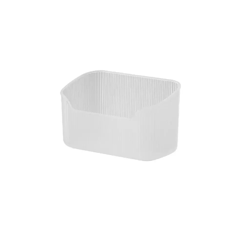 Transparent Desktop Organizer – Cotton Swab Container & Makeup Brush Holder for Bathroom & Cosmetics