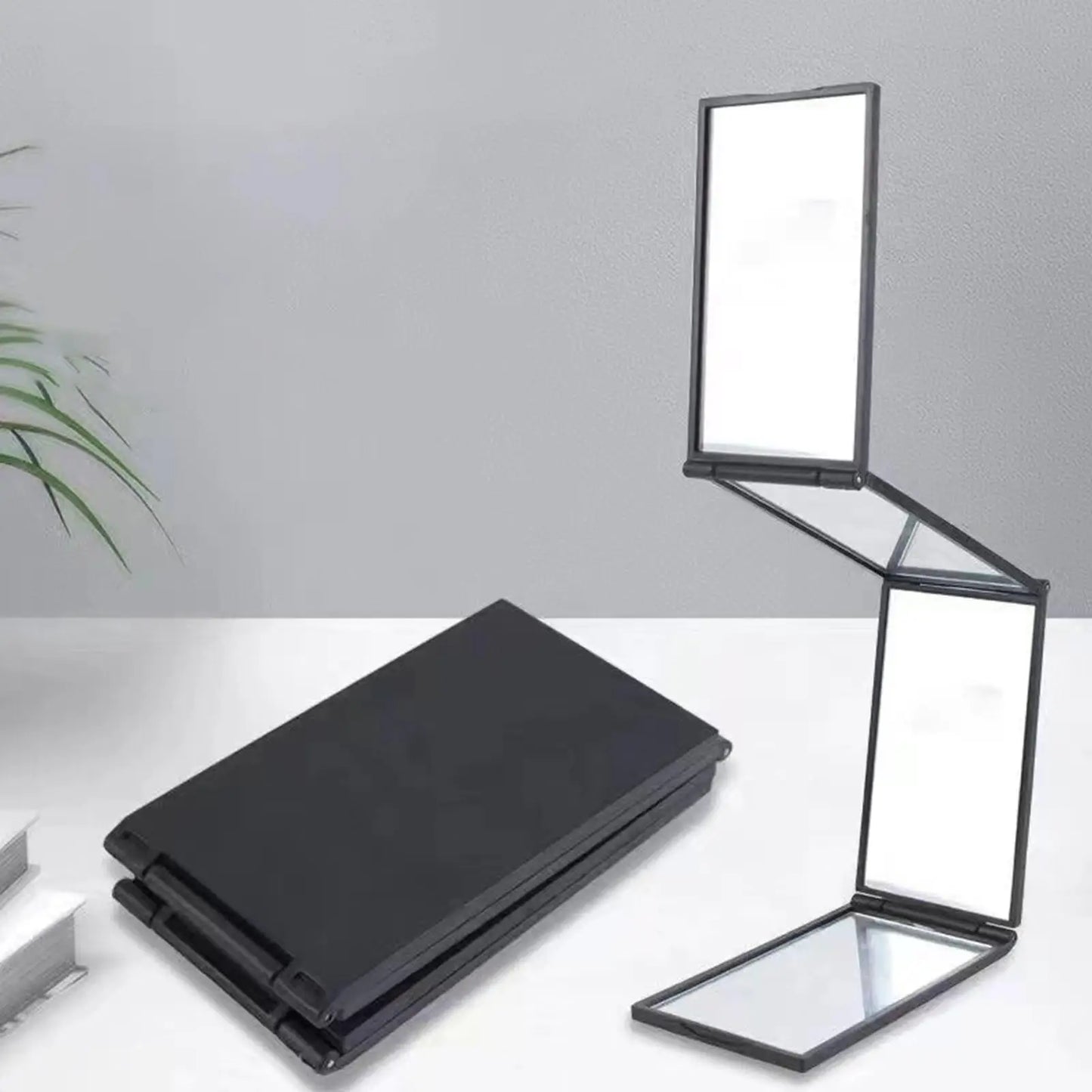 Portable 4-Way Folding Mirror
