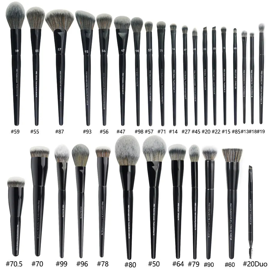 5/16/26pcs/set Black Powder Makeup Brushes