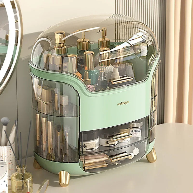 Nordic Jewelry & Cosmetic Storage Box – Large Dustproof Organizer with Drawers for Bathroom & Desktop