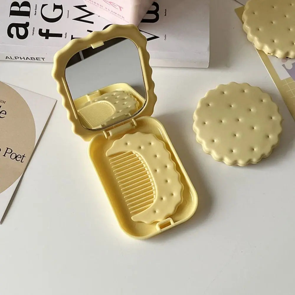Cheese Biscuit Pocket Mirror – Adorable & Portable