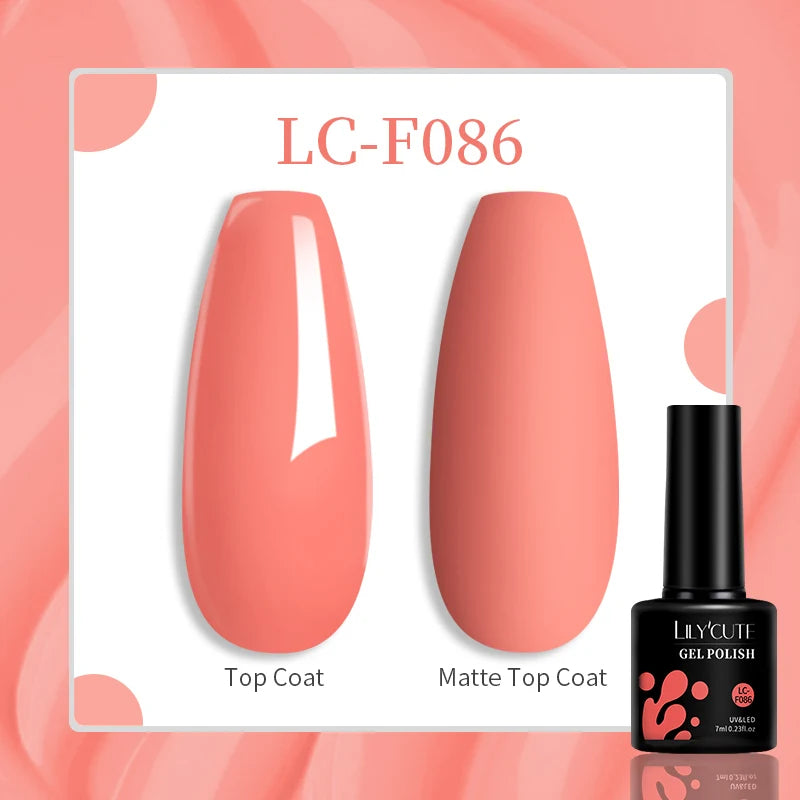 LILYCUTE 129 Colors 7ML Nail Gel Polish Set Soak Off UV LED Semi-Permanent Nail Art Varnishes