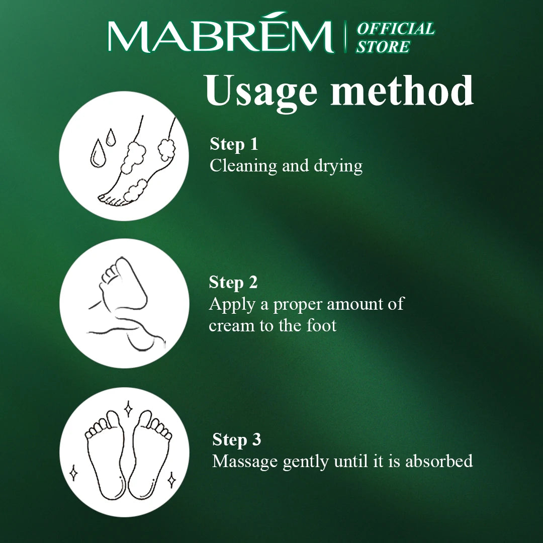 MABREM Foot Treatment Cream (Whitening, Anti-cracking, Moisturizing, Relive Pain)