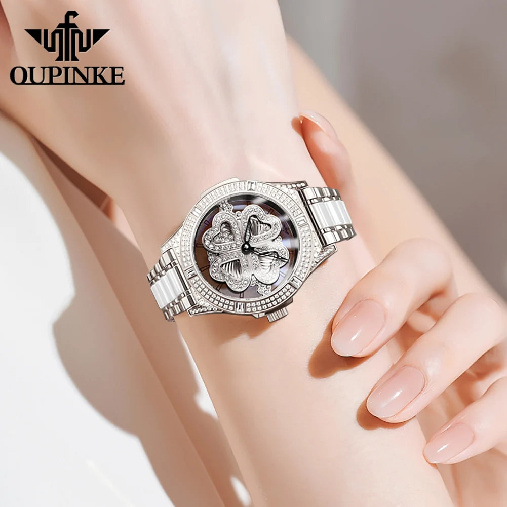 OUPINKE 3279 Women's Luxury Automatic Mechanical Watch