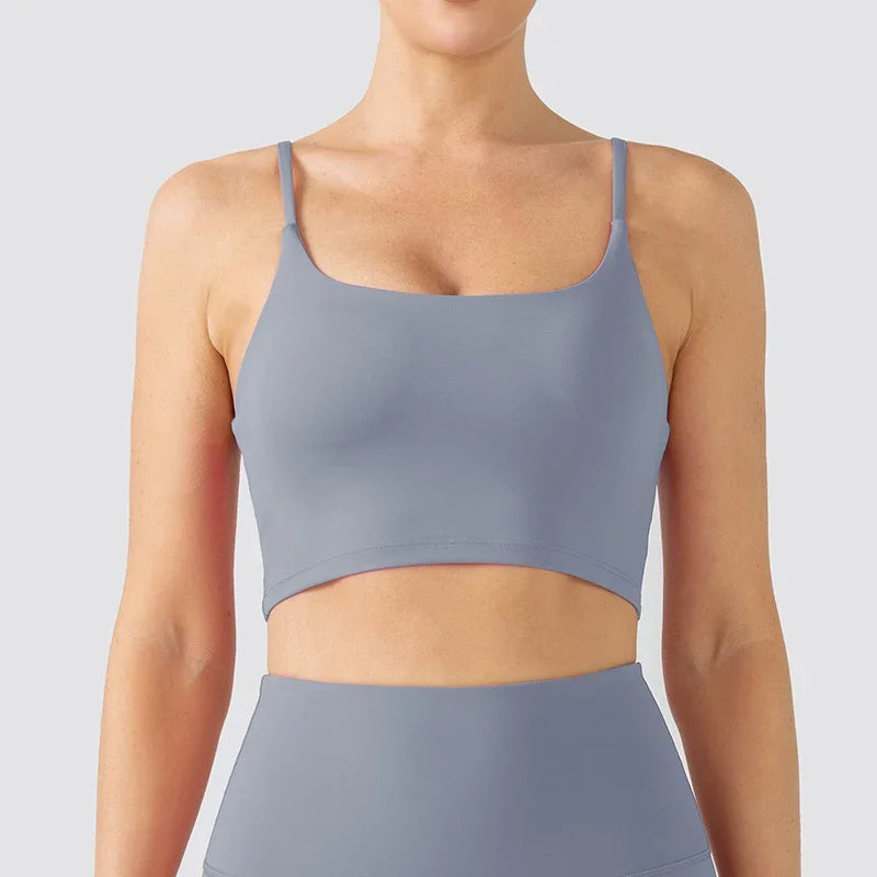 Tight-Fit Sports Bra for Women – Elastic, Removable Chest Cushion, Ideal for Gym & Yoga