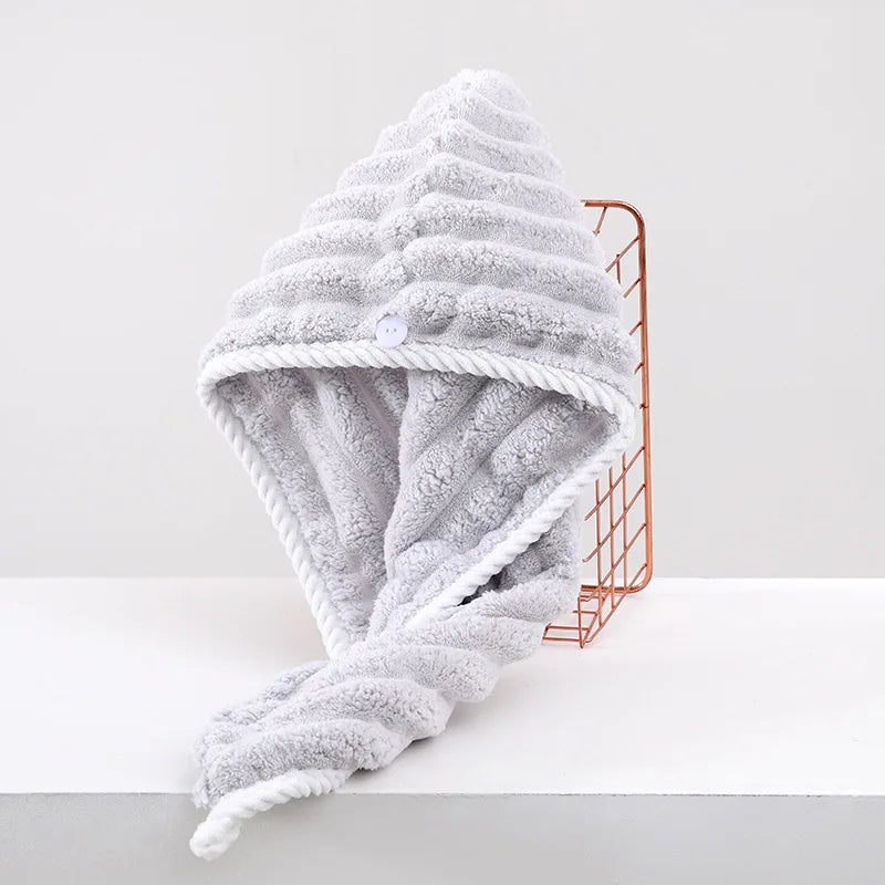 Thickened Super Absorbent Dry Hair Cap – Quick Drying Headscarf Towel for Women