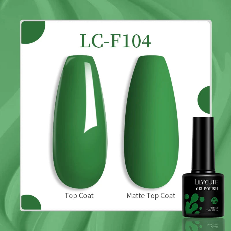 LILYCUTE 129 Colors 7ML Nail Gel Polish Set Soak Off UV LED Semi-Permanent Nail Art Varnishes