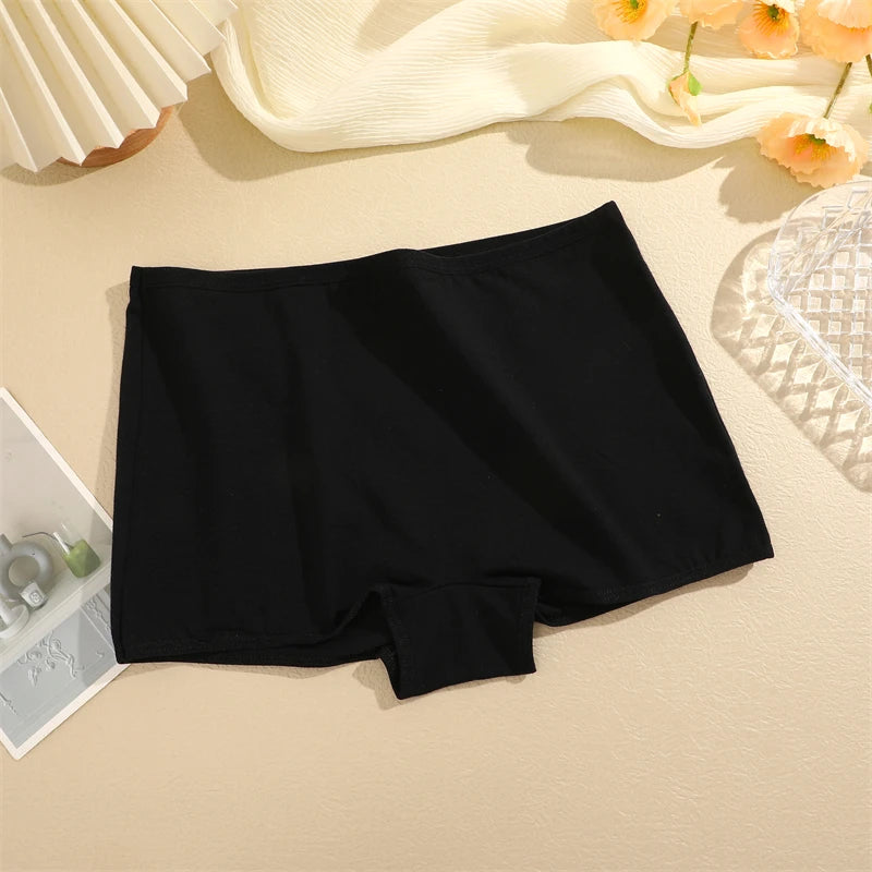 New Women's Cotton Seamless Sports Boxers – Cozy Solid Color Briefs