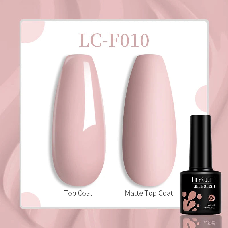 LILYCUTE 129 Colors 7ML Nail Gel Polish Set Soak Off UV LED Semi-Permanent Nail Art Varnishes