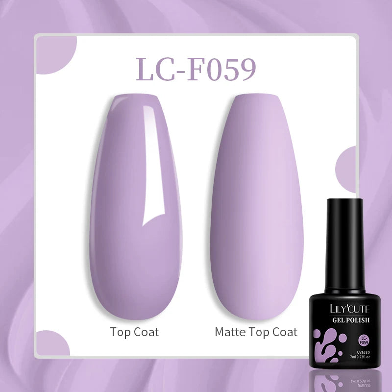 LILYCUTE 129 Colors 7ML Nail Gel Polish Set Soak Off UV LED Semi-Permanent Nail Art Varnishes