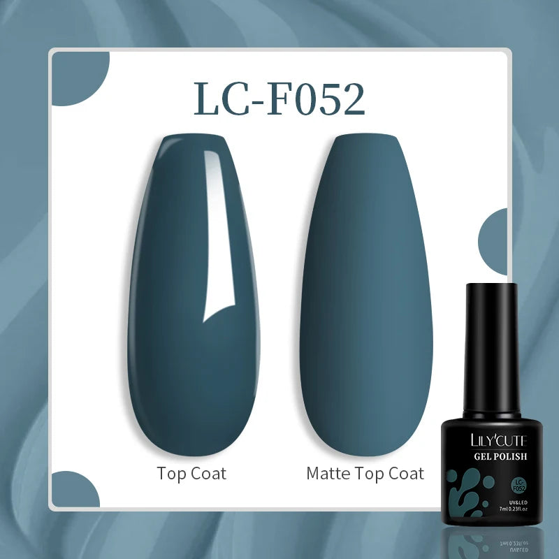 LILYCUTE 129 Colors 7ML Nail Gel Polish Set Soak Off UV LED Semi-Permanent Nail Art Varnishes