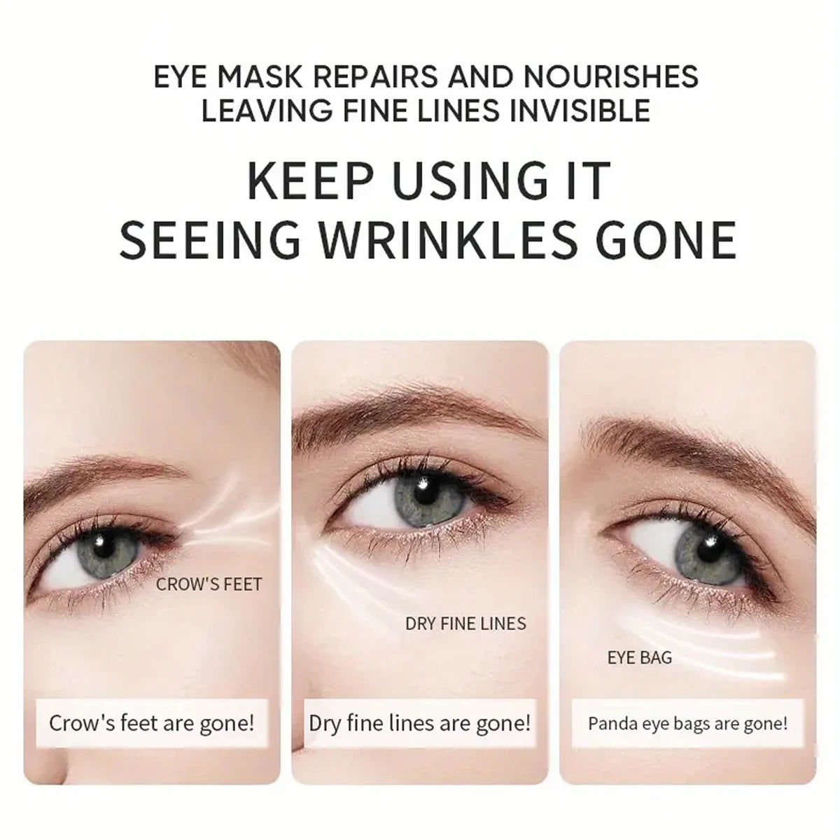 60pcs Aloe Vera Collagen Eye Mask – Anti Dark Circles, Eye Bags Removal, Moisturizing & Firming Eye Patches for Skin Care