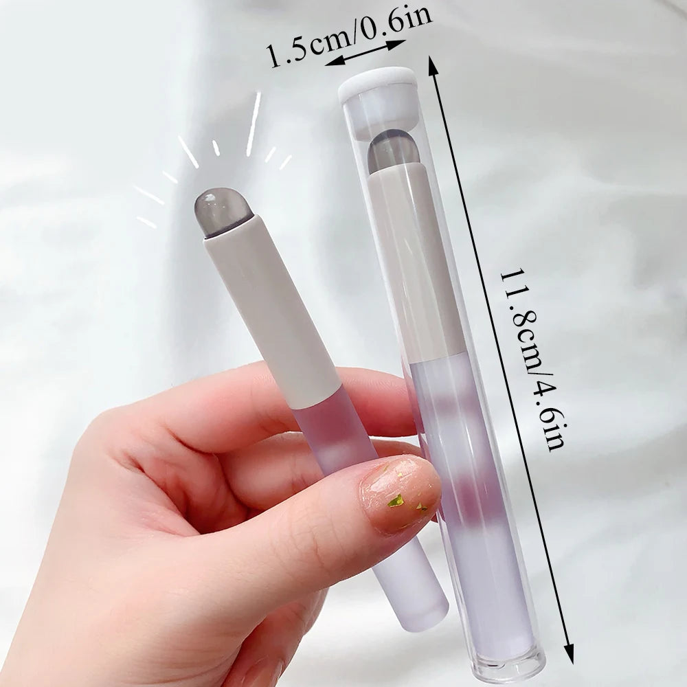 Upgraded Silicone Lip Brush with Cover – Angled Concealer Brush, Soft & Flexible for Precise Lipstick Application, Round Head, No Breakage