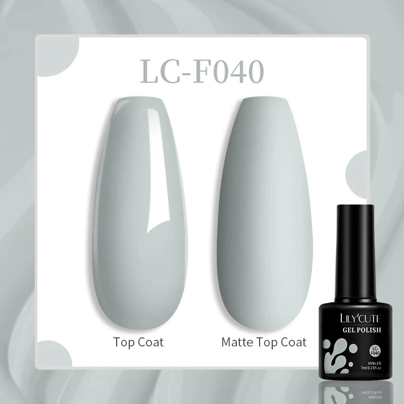 LILYCUTE 129 Colors 7ML Nail Gel Polish Set Soak Off UV LED Semi-Permanent Nail Art Varnishes