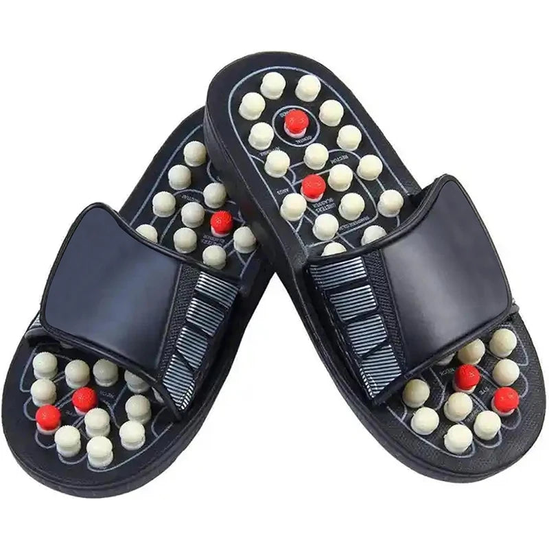 Acupressure Foot Massager Sandals – Reflexology Massage Slippers for Plantar Fasciitis Relief & Acupoint Stimulation