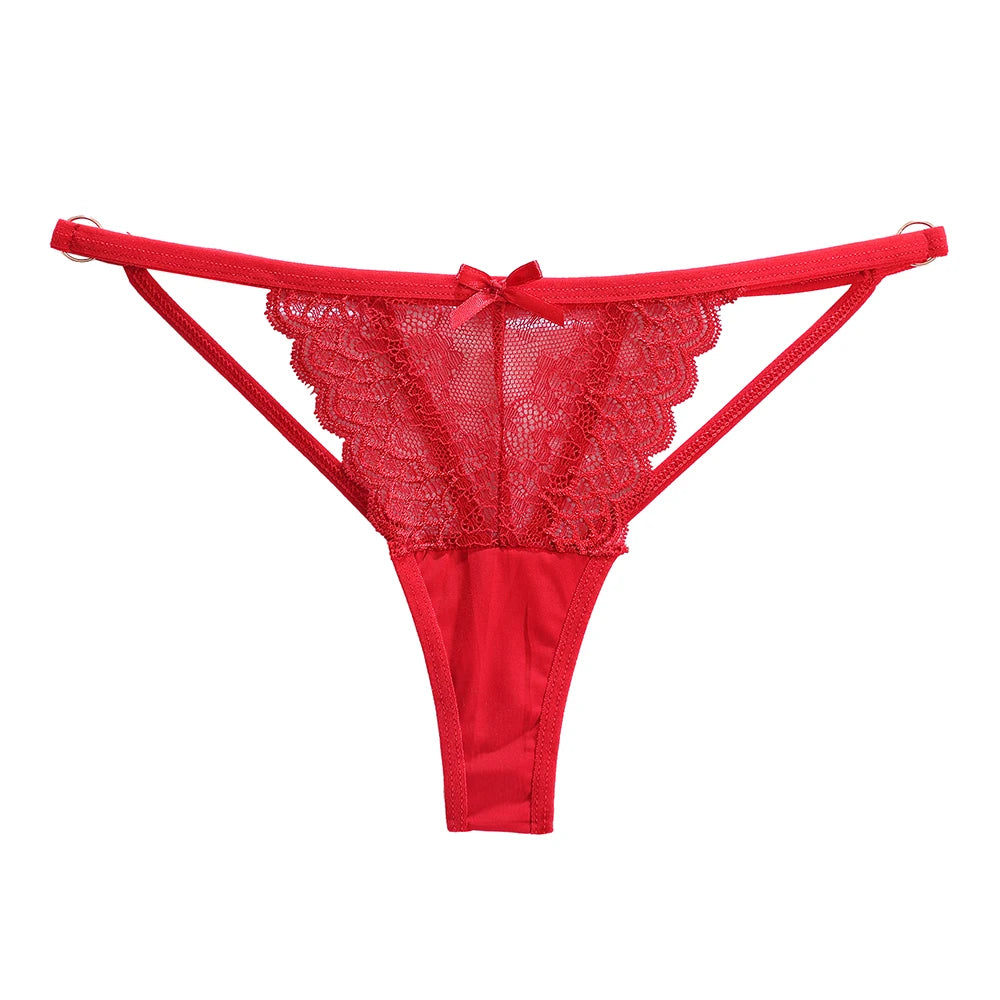Lace Low-Waist Thong Panties for Women – Sexy Seamless Lingerie