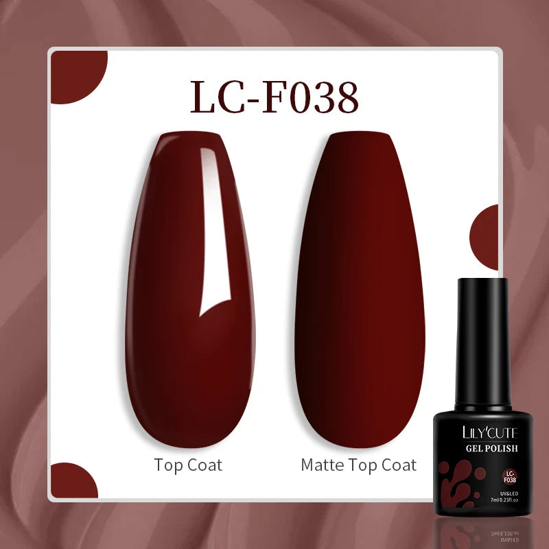 LILYCUTE 129 Colors 7ML Nail Gel Polish Set Soak Off UV LED Semi-Permanent Nail Art Varnishes