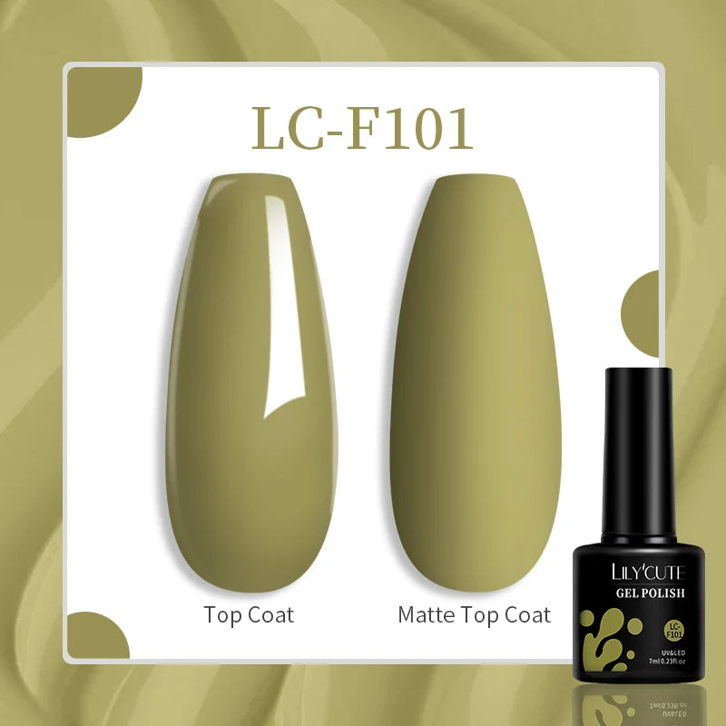 LILYCUTE 129 Colors 7ML Nail Gel Polish Set Soak Off UV LED Semi-Permanent Nail Art Varnishes
