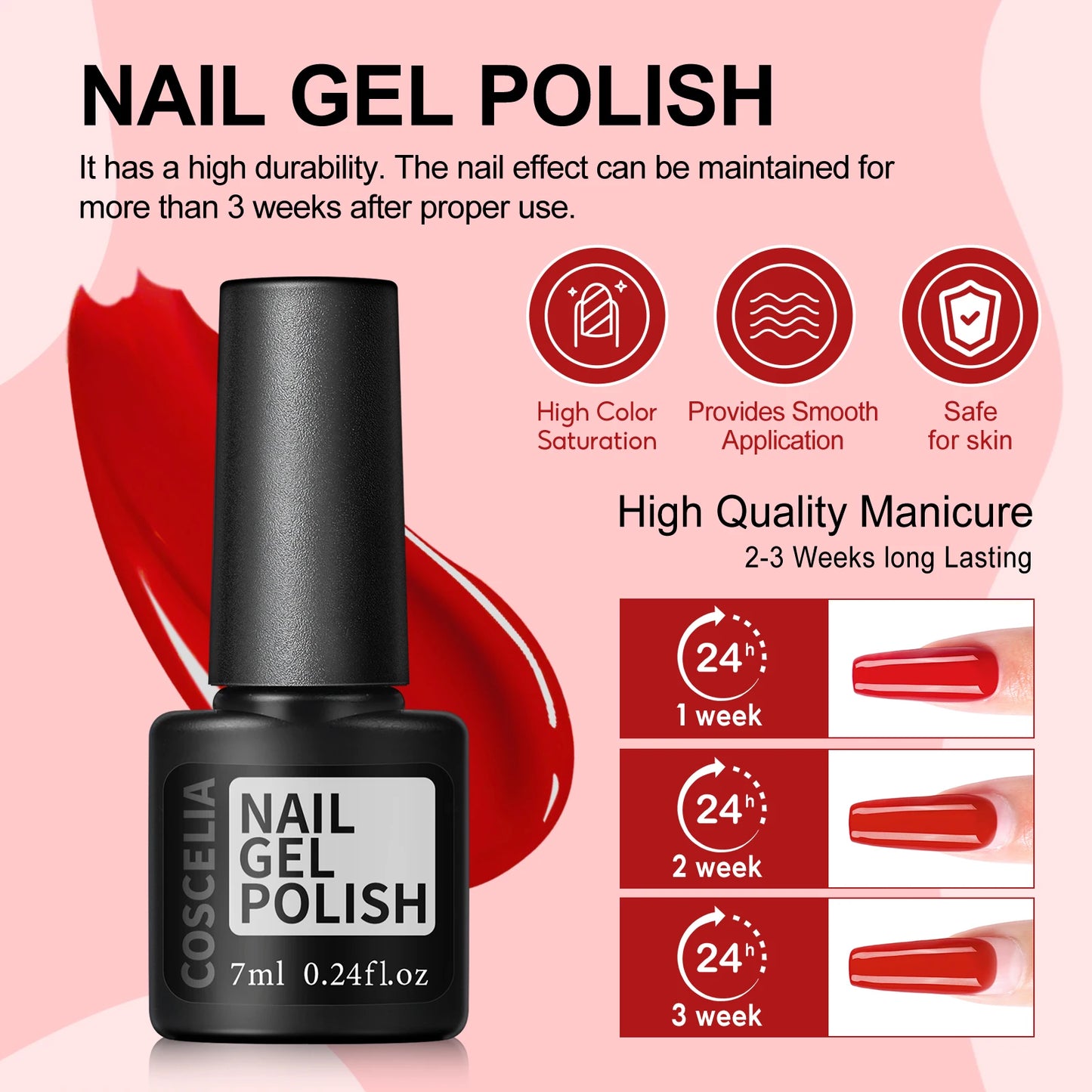 COSCELIA 30/40/80 Colors Gel Nail Polish Set Nail Art Gel Cured U V LED Lamp Manicure Kit Nail Supplies for Nails Beginner