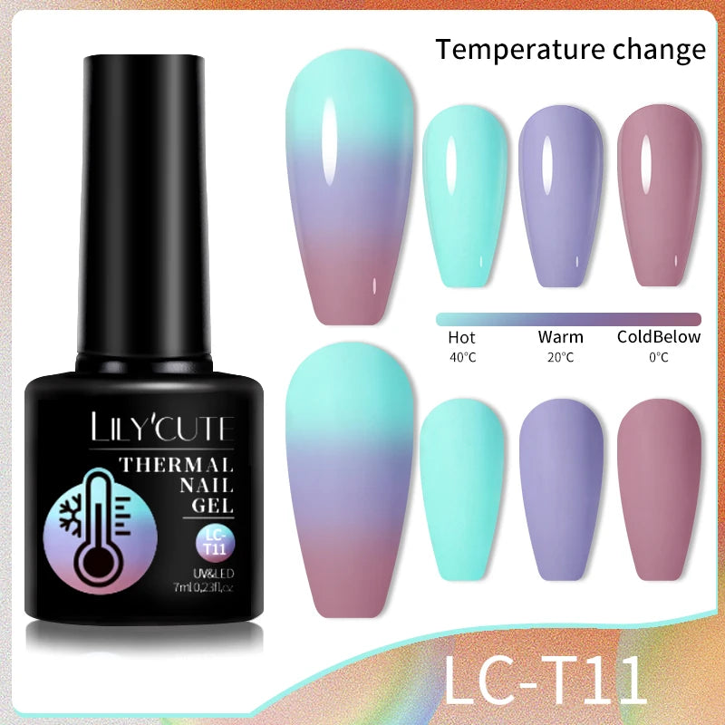 LILYCUTE Color Changing Thermal Gel Nail Polish