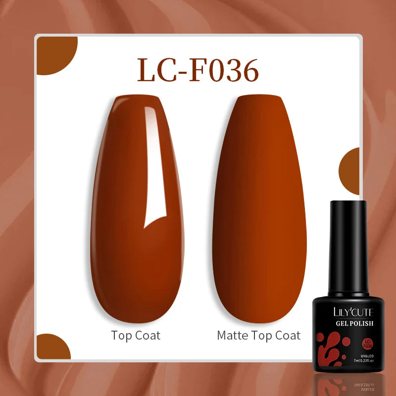 LILYCUTE 129 Colors 7ML Nail Gel Polish Set Soak Off UV LED Semi-Permanent Nail Art Varnishes