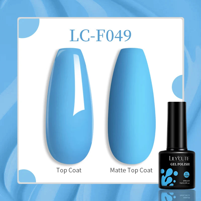 LILYCUTE 129 Colors 7ML Nail Gel Polish Set Soak Off UV LED Semi-Permanent Nail Art Varnishes