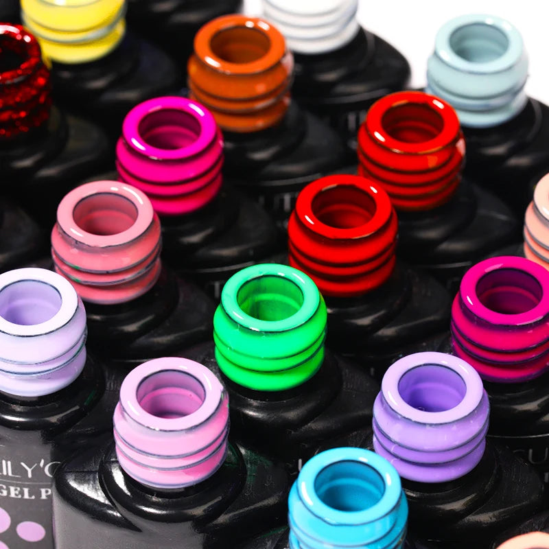 LILYCUTE 129 Colors 7ML Nail Gel Polish Set Soak Off UV LED Semi-Permanent Nail Art Varnishes
