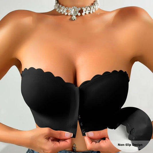 Front Button Wireless Bra – Smooth, Breathable, Invisible Comfort with No Trace Design