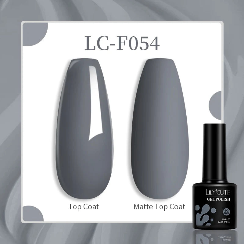 LILYCUTE 129 Colors 7ML Nail Gel Polish Set Soak Off UV LED Semi-Permanent Nail Art Varnishes