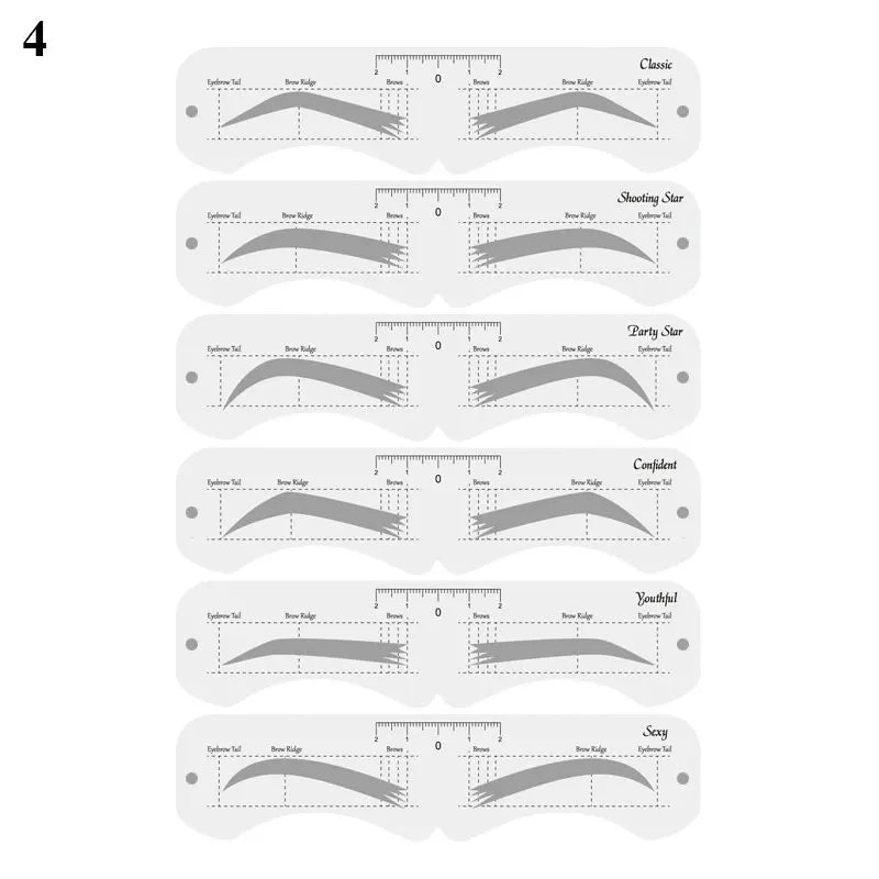 Reusable Eyebrow Stencil Set