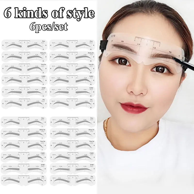 Reusable Eyebrow Stencil Set