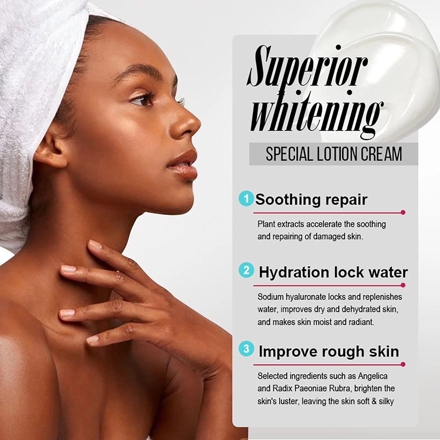 AILKE Superior Whitening Body Lotion – Skin Perfector, Soothing, Hydrating, Reduces Blemishes & Improves Rough Skin