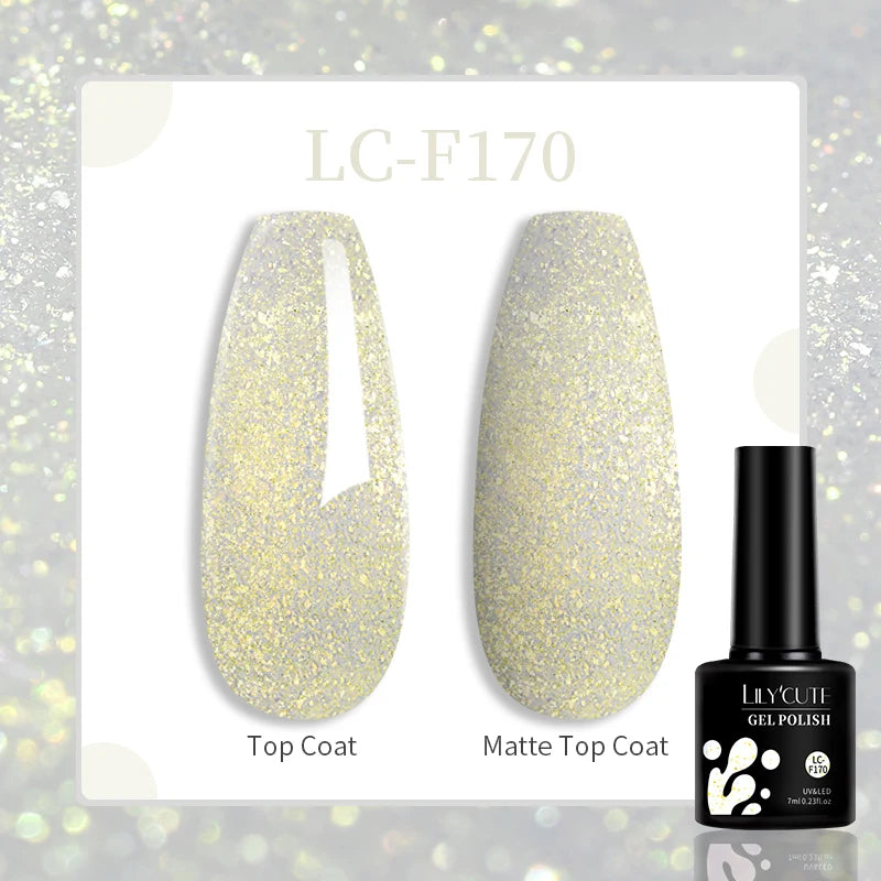 LILYCUTE 129 Colors 7ML Nail Gel Polish Set Soak Off UV LED Semi-Permanent Nail Art Varnishes