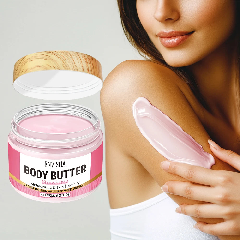 Skin Care Strawberry Body Butter Lotion – Whitening, Deeply Moisturizing, Brightening, Melanin Removal, Elasticity & Lifting Cream