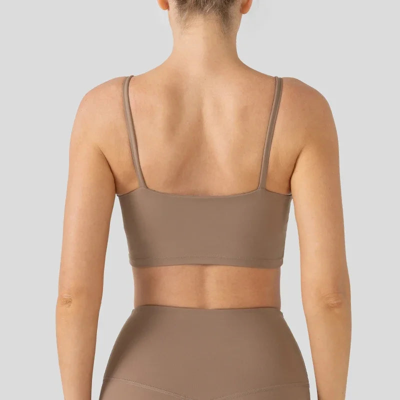 Tight-Fit Sports Bra for Women – Elastic, Removable Chest Cushion, Ideal for Gym & Yoga